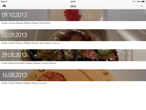 dine - votre journal culinaire iPad Captures Décran 2