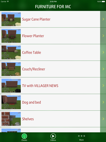 guide for furniture - for minecraft pe pocket edition ipad images 1