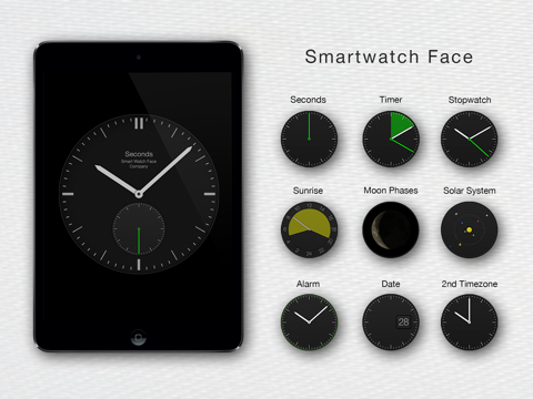 circles - smartwatch face and alarm clock ipad images 1