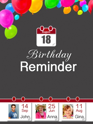 birthday reminder - calendar and countdown ipad images 1