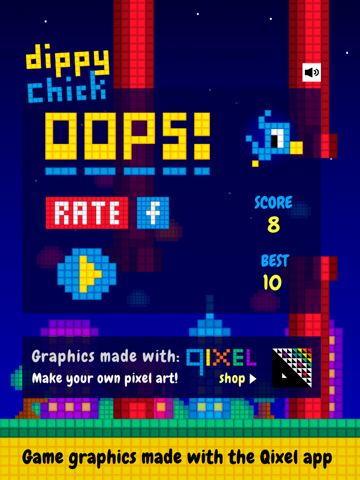 dippy chick - pixel bird flyer by qixel ipad images 4