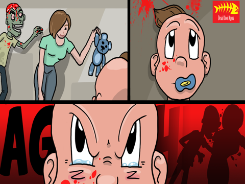 angry baby zombie killer free - walking, run, jump and shoot game ipad images 1