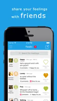 feelic - mood tracker, share, text & chat with friends айфон картинки 2