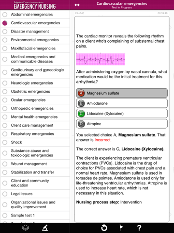 emergency nursing - lippincott q&a certification review ipad images 1