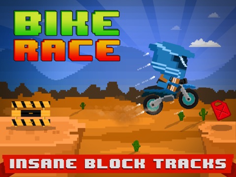 blocky bike race 3d - a pixl roads block run ipad images 1