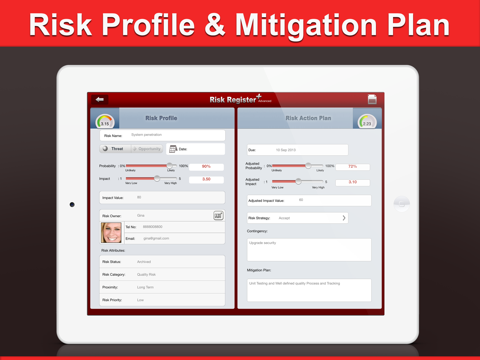 risk register+ - project risk management ipad images 2