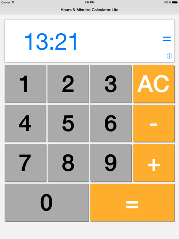 heures & minutes calculator lite iPad Captures Décran 4
