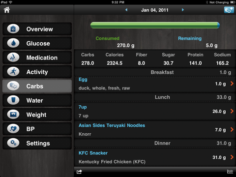 diabetes app lite - blood sugar control, glucose tracker and carb counter ipad images 3