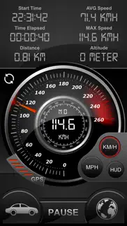 speedo gps hız tracker, araba kilometre, döngüsü bilgisayar, seyahat bilgisayarı, rota takibi, hud iphone resimleri 2