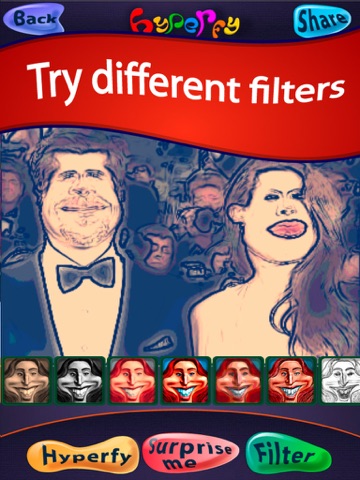 caricature hyper face morph from photos, camera shots or facebook ipad images 3