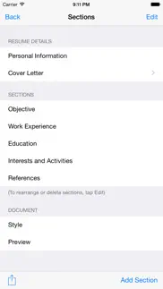 resume designer 3 iphone bildschirmfoto 2