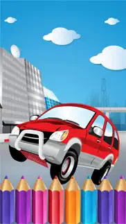 car in city coloring book world paint and draw game for kids iphone images 1