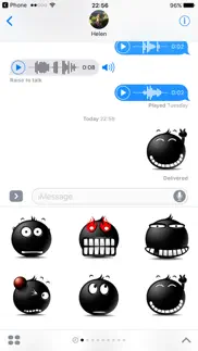 black emoji sticker pack for imessage iPhone Captures Décran 1