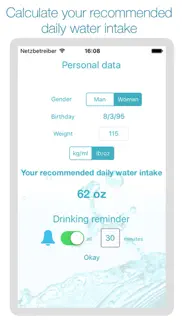 drink water reminder and intake tracker iphone images 2