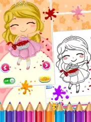 sweet little girl coloring book art studio paint and draw kids game valentine day ipad images 3
