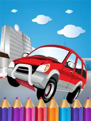 car in city coloring book world paint and draw game for kids ipad images 1