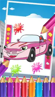 car in city coloring book world paint and draw game for kids iphone images 2