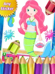 mermaid princess colorbook drawing to paint coloring game for kids ipad images 4