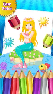mermaid princess colorbook drawing to paint coloring game for kids iphone images 3