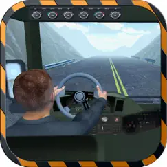 mountain bus driving simulator cockpit view - dodge the traffic on a dangerous highway logo, reviews