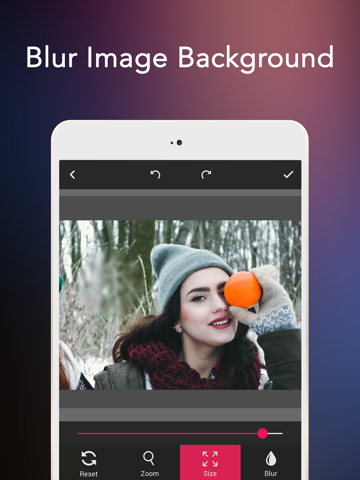 blur image background - dslr camera effect ipad images 4