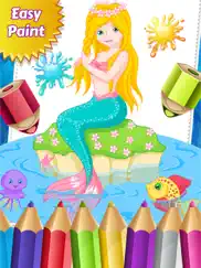 mermaid princess colorbook drawing to paint coloring game for kids ipad images 3