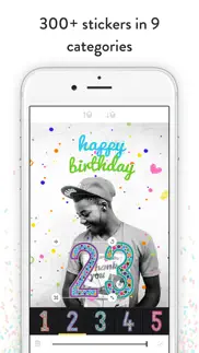 birthday stickers - frames, balloons and party decor photo overlays iphone images 2