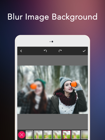 blur image background - dslr camera effect ipad images 3