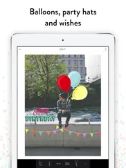 birthday stickers - frames, balloons and party decor photo overlays ipad images 3