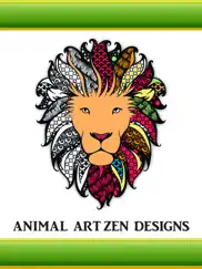 animal art zen designs - relaxing coloring book for adults ipad images 1