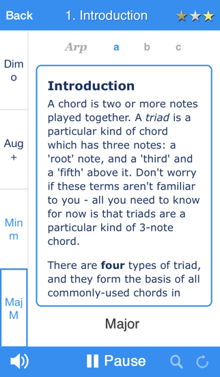 chordelia triad tutor - learn to hear major, minor, augmented and diminished chords - for the beginner and advanced musician who plays guitar, ukulele, sax and more iphone images 1
