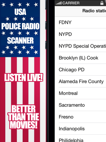 police scanner radio usa iPad Captures Décran 1