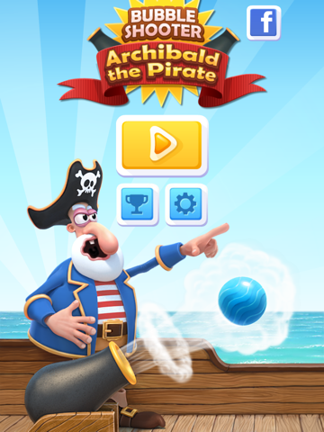 bubble shooter archibald the pirate ipad images 1