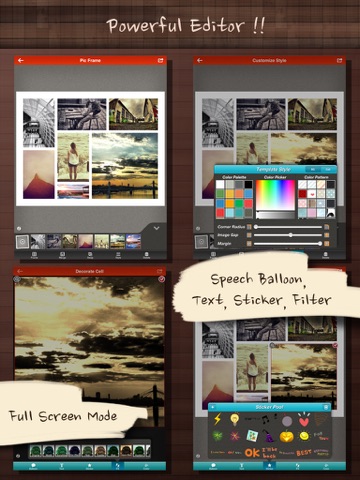 frame artist pro - photo collage editor - design scrapbook by pic layout and fx filters for instagram ipad resimleri 2