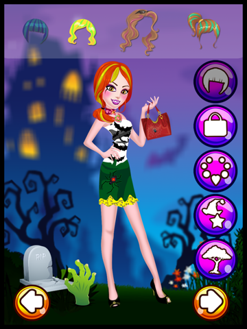 a monster make-up girl dress up salon - style me on a little spooky holiday night makeover fashion party for kids ipad images 1