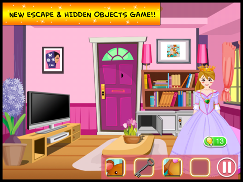 a princess escape hidden objects puzzle - can you escape the room in this dress up doors games for kids girls ipad images 1