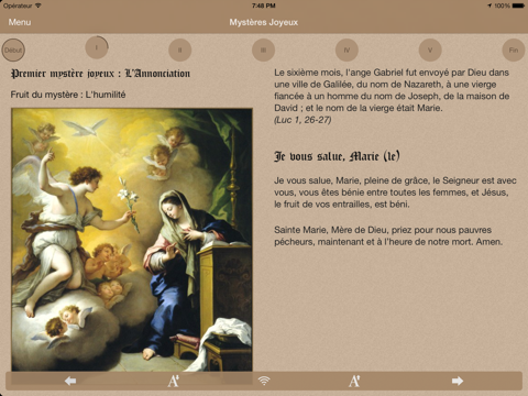 rosaire biblique iPad Captures Décran 1