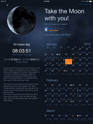 moon days - lunar calendar and void of course times ipad images 1