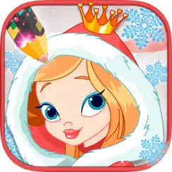 drawings to paint princesses at christmas seasons. princesses coloring book logo, reviews