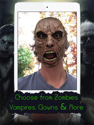 mask booth - transform into a zombie, vampire or scary clown ipad resimleri 2