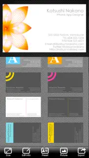 businesscarddesigner - pdf, airprint ve e-posta işlevi ile business card maker, creator, editör, Şablonlar, tasarımlar iphone resimleri 3