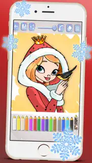 drawings to paint princesses at christmas seasons. princesses coloring book iphone images 4