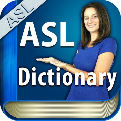 asl dictionary hd american sign language logo, reviews