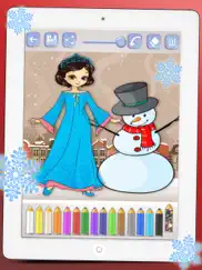 drawings to paint princesses at christmas seasons. princesses coloring book ipad images 2