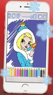 drawings to paint princesses at christmas seasons. princesses coloring book iphone images 3