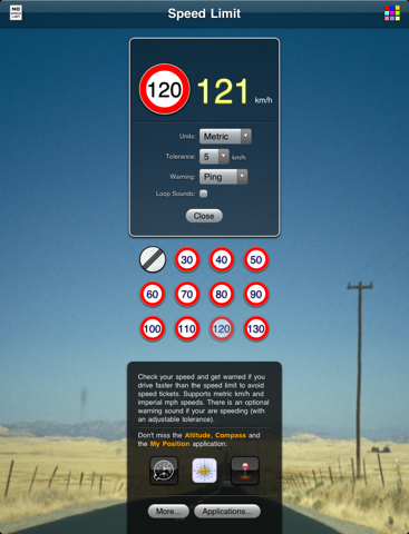 speed limit app ipad bildschirmfoto 3