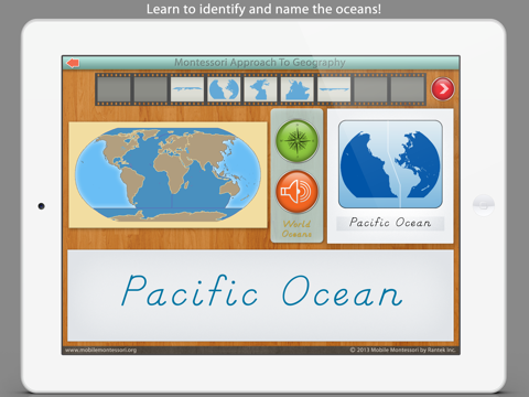 world continents and oceans - a montessori approach to geography ipad images 3