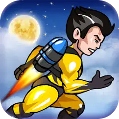 super hero action jetpack man - best super fun mega adventure race game logo, reviews