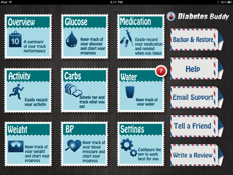 diabetes app lite - blood sugar control, glucose tracker and carb counter ipad images 1