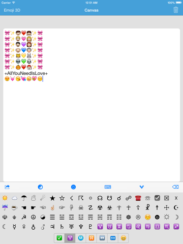 symbol keyboard & emoji - emoticons art text, unicode icons characters symbols for texting, mms messages & any chat app айпад изображения 1